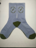 LIVE GR8TLY - Sports Crew Socks (Grey/Olive)