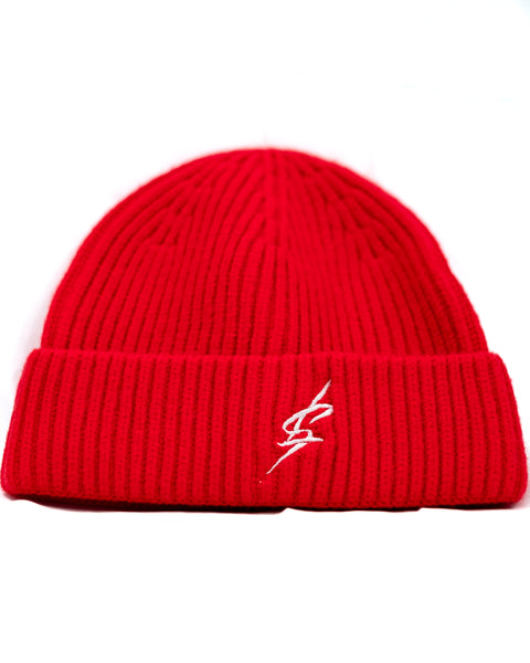 LIVING ST8MENTS Classic Logo - Red Fisherman Beanie