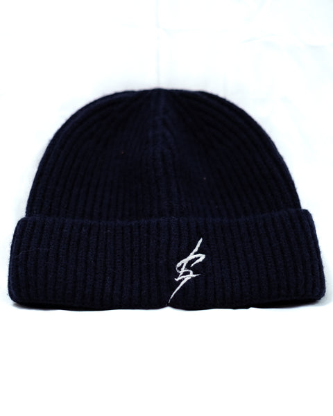 LIVING ST8MENTS Classic Logo - Navy Blue Fisherman Beanie