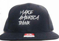 MAKE AMERICA THINK | Navy Classic Flat Brim Snapback