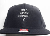 I AM A LIVING ST8MENT | Navy Classic Flat Brim Snapback