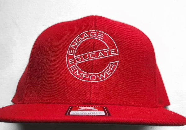 ENGAGE | EDUCATE | EMPOWER - Red Classic Flat Brim Snapback