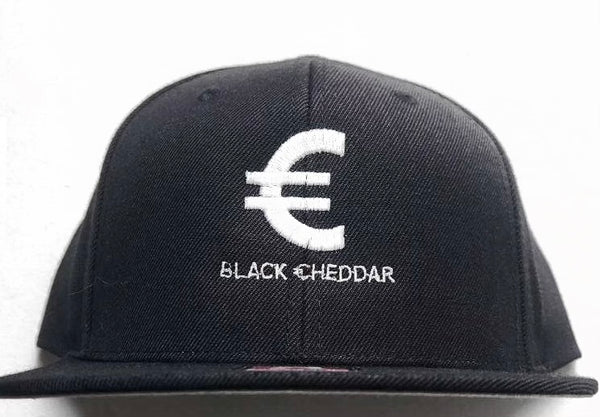 BLACK CHEDDAR | Black Classic Flat Brim Snapback