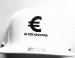 BLACK CHEDDAR | White Classic Flat Brim Snapback