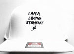 I AM A LIVING ST8MENT | White Classic Flat Brim Snapback
