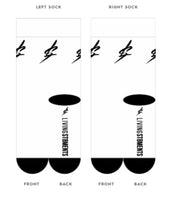 LIVING ST8MENTS - Sports Crew Socks (White/Black)