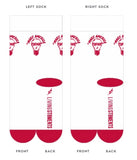 MAKE AMERICA THINK - Sports Crew Socks (Red/White)