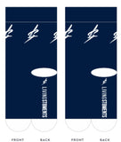 LIVING ST8MENTS Classic Logo - Sports Crew Socks (Navy/White)