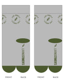 LIVE GR8TLY - Sports Crew Socks (Grey/Olive)