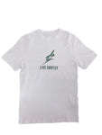 LIVE GR8TLY Premium Tee (White/Olive Green)