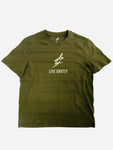 LIVE GR8TLY Premium Tee (Olive/Cream)