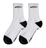 HUMANITY - Sports Crew Socks (White/Black)
