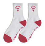 MAKE AMERICA THINK - Sports Crew Socks (Red/White)