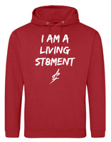 I AM A LIVING ST8MENT Hoodie (Red/White)
