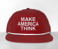 MAKE AMERICA THINK Flat Brim Snapback