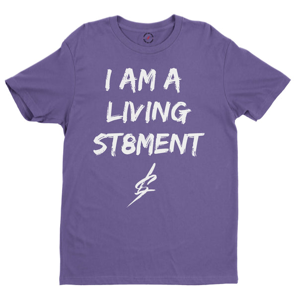 I AM A LIVING ST8MENT Premium Tee (Lavendar)